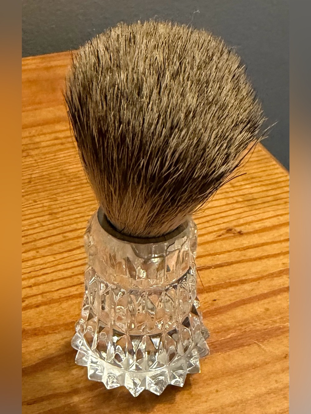 Waterford Crystal Men’s Vanity Shaving Brush- Natural Bristles